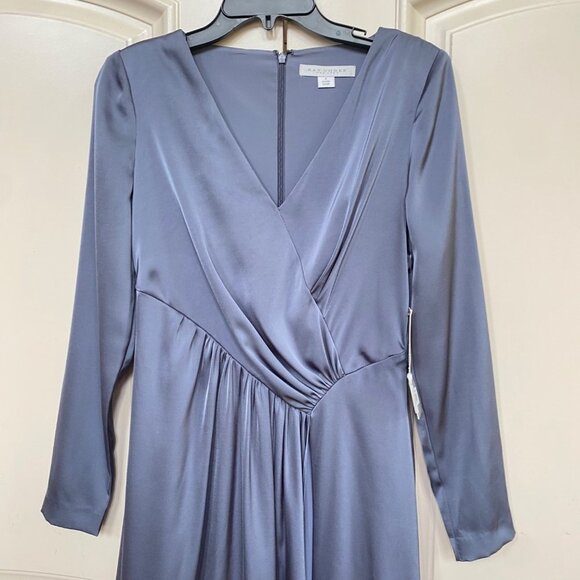 Kay Unger Women Evening Dress Size 4 Formal Helena Hi-Low Faux Wrap Cocktail New - Picture 3 of 12